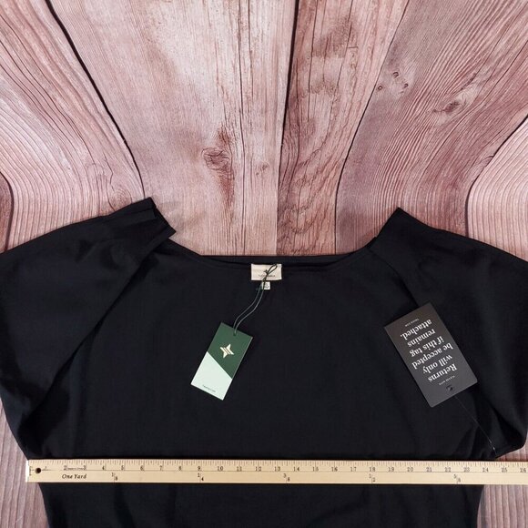 NWT Tuckernuck Womens Size XL Black Wide Neck Valencia Sweater Rayon Nylon - Picture 15 of 16